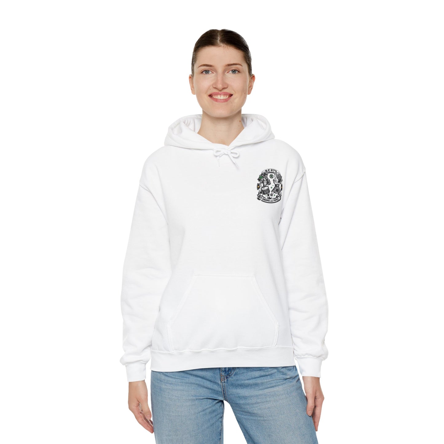 Bert's Drums and Pipes 2024 St. Patrick's Day Support Hoodie: Rally for Boston