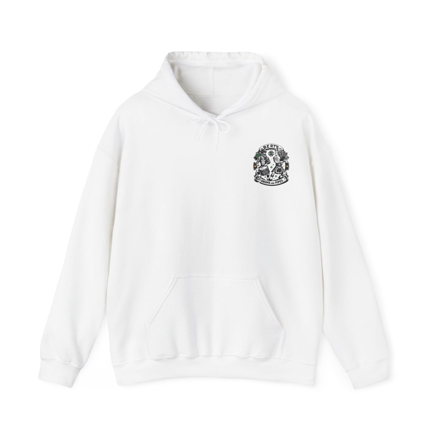 Bert's Drums and Pipes 2024 St. Patrick's Day Support Hoodie: Rally for Boston