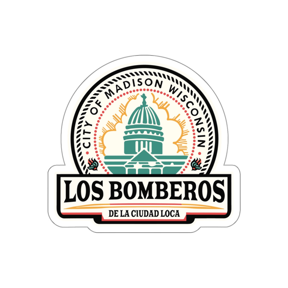 Los Bomberos: Die-Cut Sticker