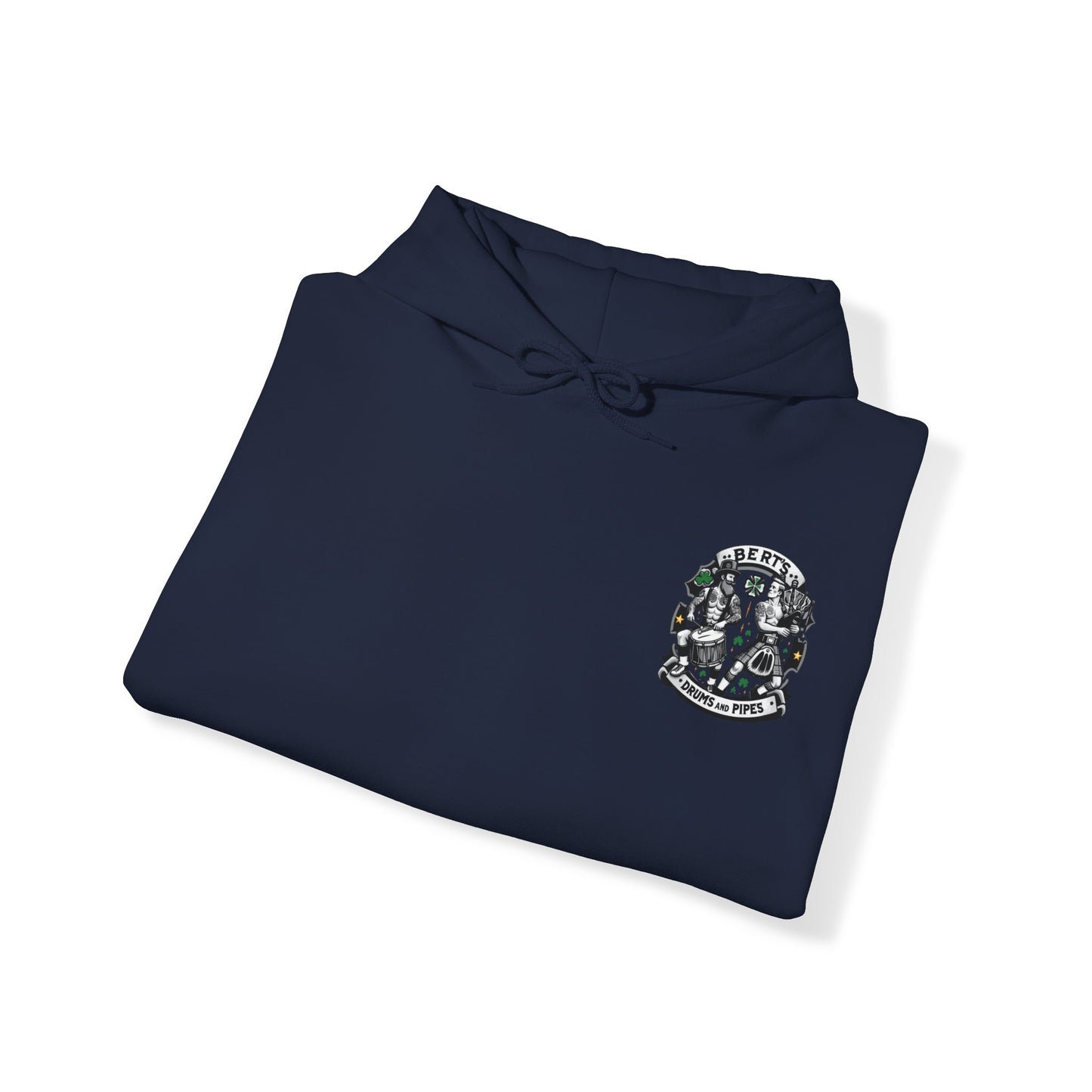 Bert's Drums and Pipes 2024 St. Patrick's Day Support Hoodie: Rally for Boston