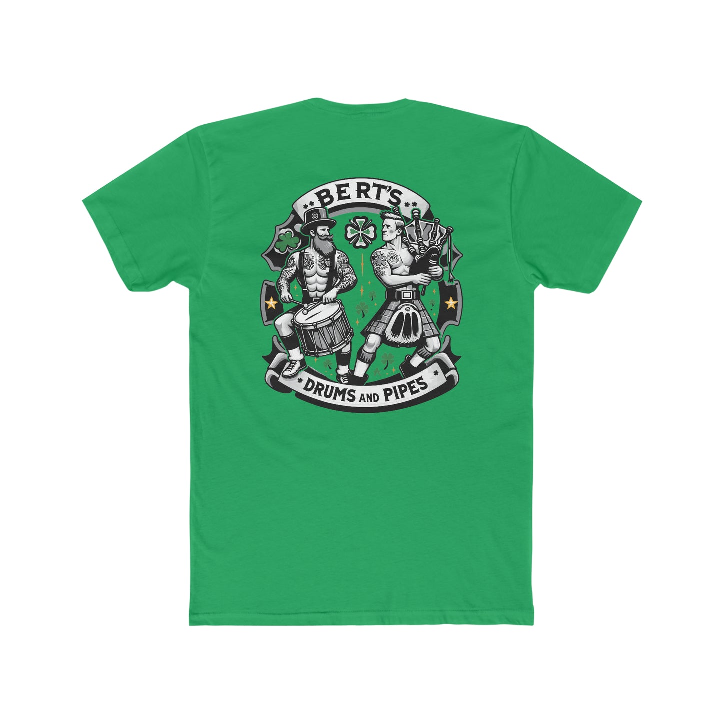 Bert's Drums and Pipes 2024 St. Patrick's Day Support Tee: Rally for Boston - Premium Fit
