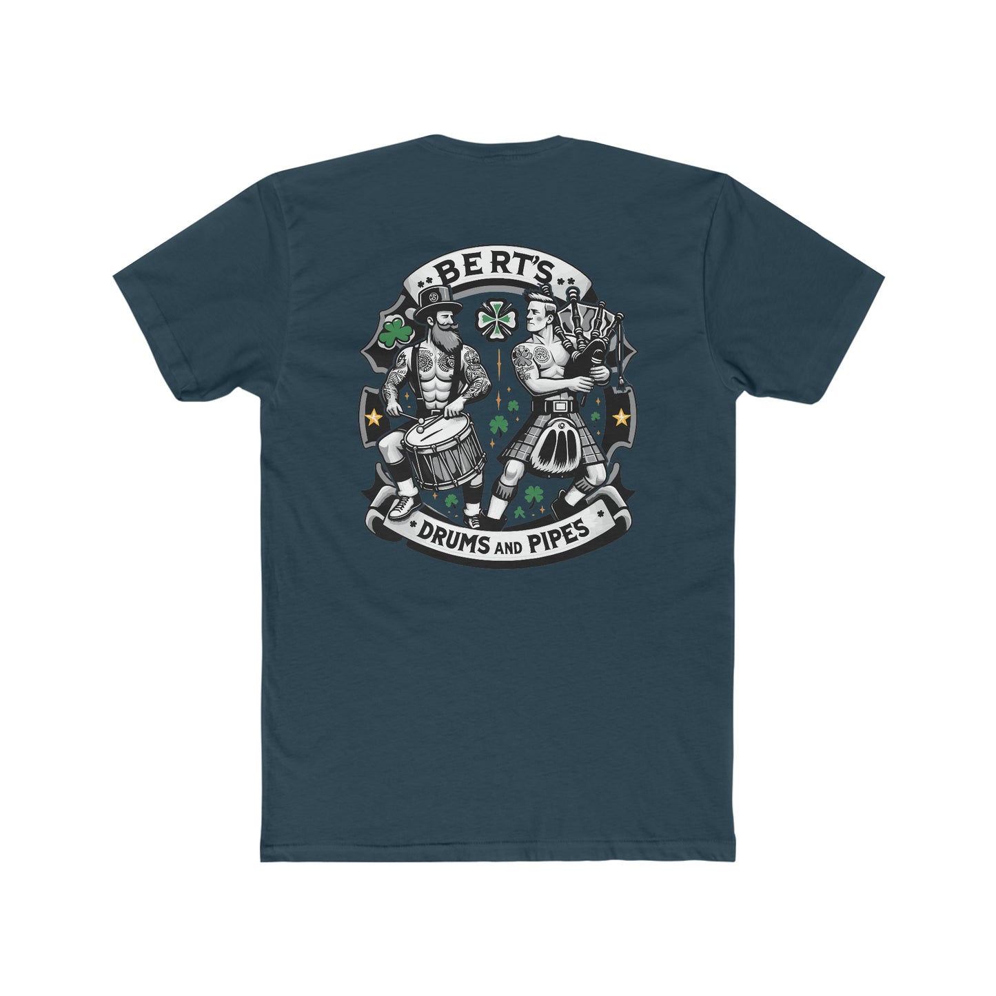 Bert's Drums and Pipes 2024 St. Patrick's Day Support Tee: Rally for Boston - Premium Fit