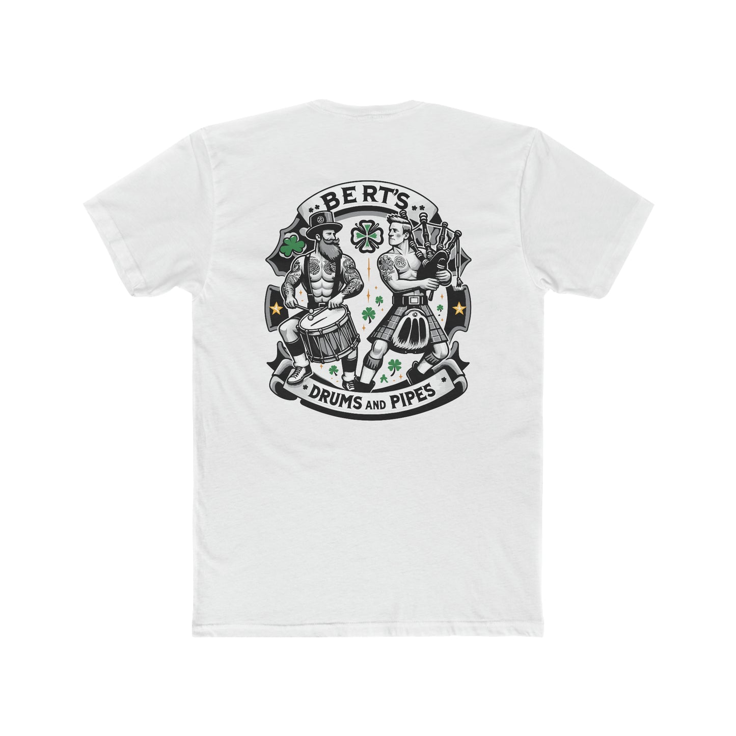 Bert's Drums and Pipes 2024 St. Patrick's Day Support Tee: Rally for Boston - Premium Fit