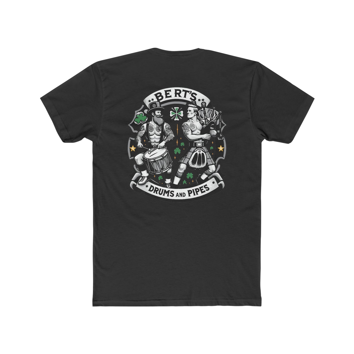Bert's Drums and Pipes 2024 St. Patrick's Day Support Tee: Rally for Boston - Premium Fit