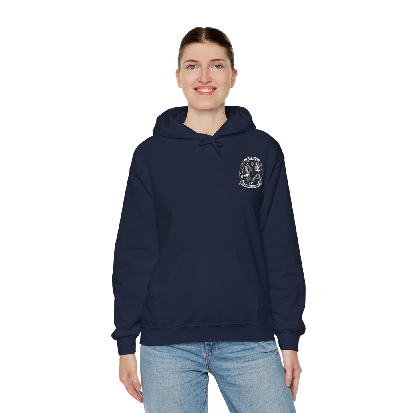 Bert's Drums and Pipes 2024 St. Patrick's Day Support Hoodie: Rally for Boston