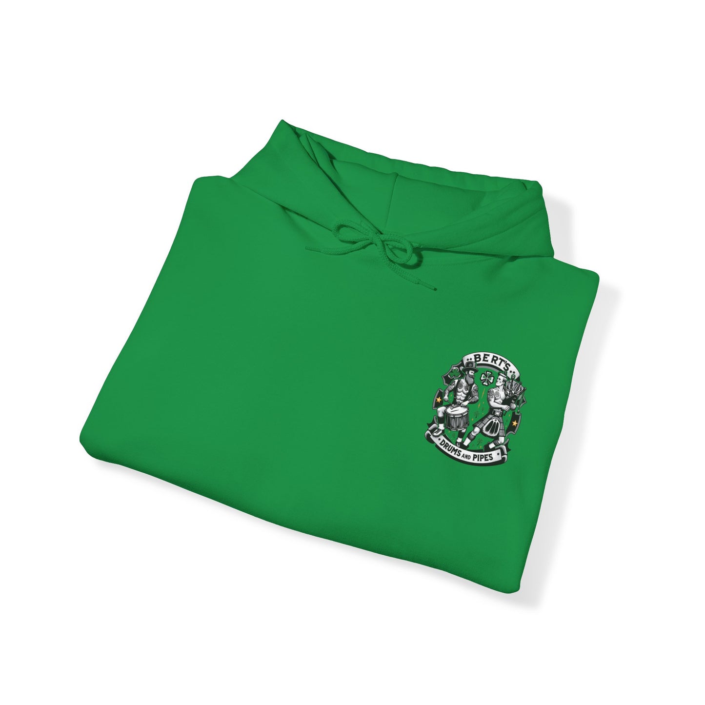 Bert's Drums and Pipes 2024 St. Patrick's Day Support Hoodie: Rally for Boston