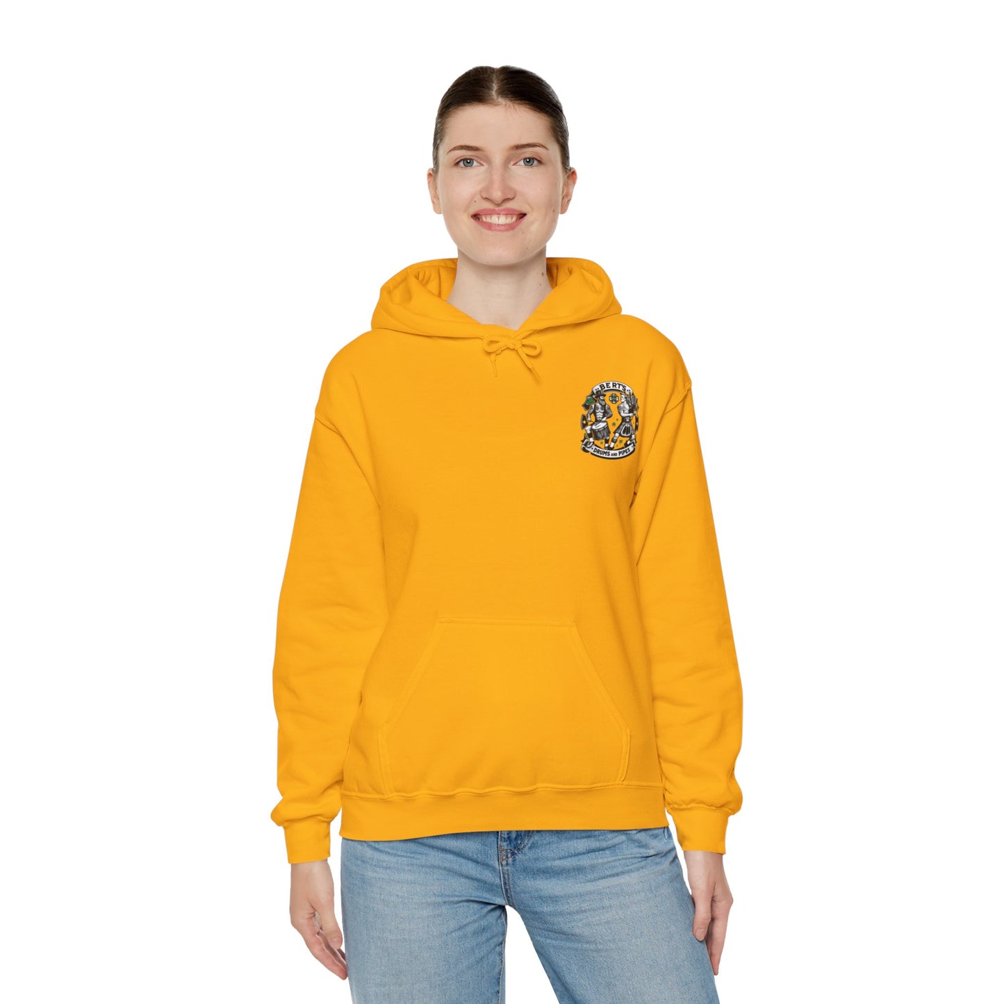 Bert's Drums and Pipes 2024 St. Patrick's Day Support Hoodie: Rally for Boston