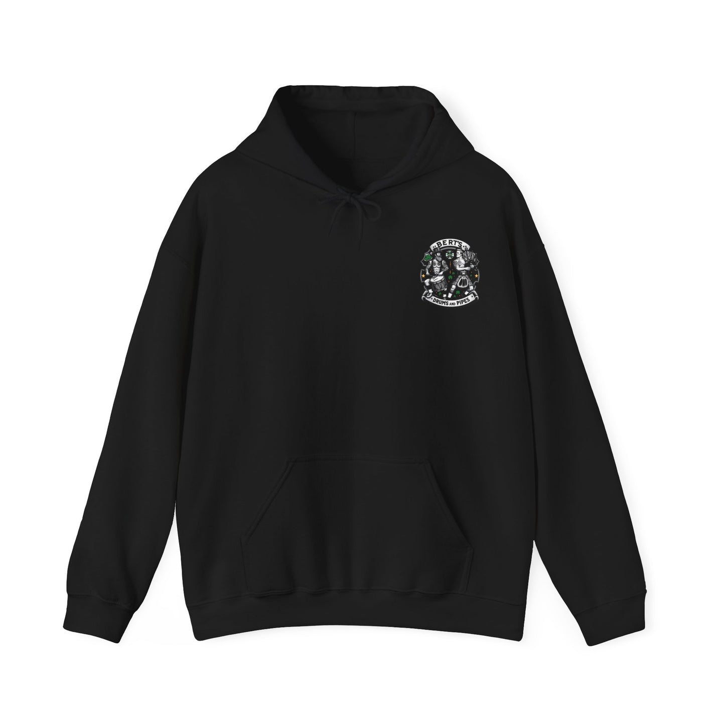 Bert's Drums and Pipes 2024 St. Patrick's Day Support Hoodie: Rally for Boston