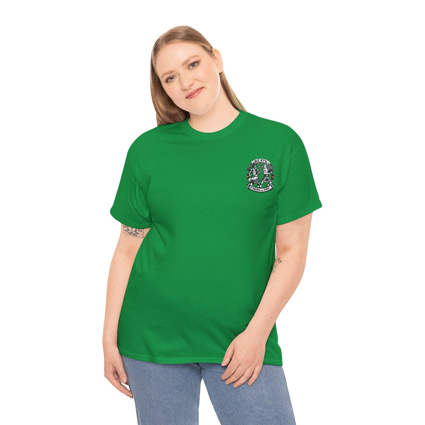 Bert's Drums and Pipes 2024 St. Patrick's Day Support Tee: Rally for Boston - Classic Fit