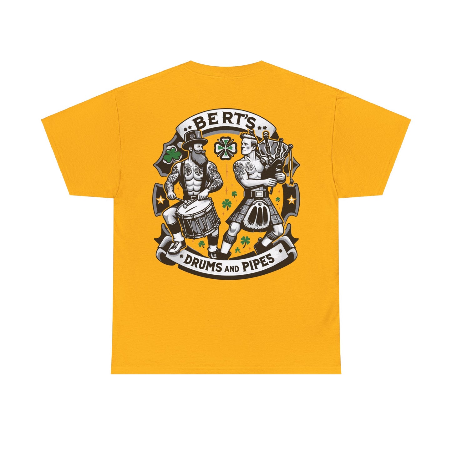 Bert's Drums and Pipes 2024 St. Patrick's Day Support Tee: Rally for Boston - Classic Fit