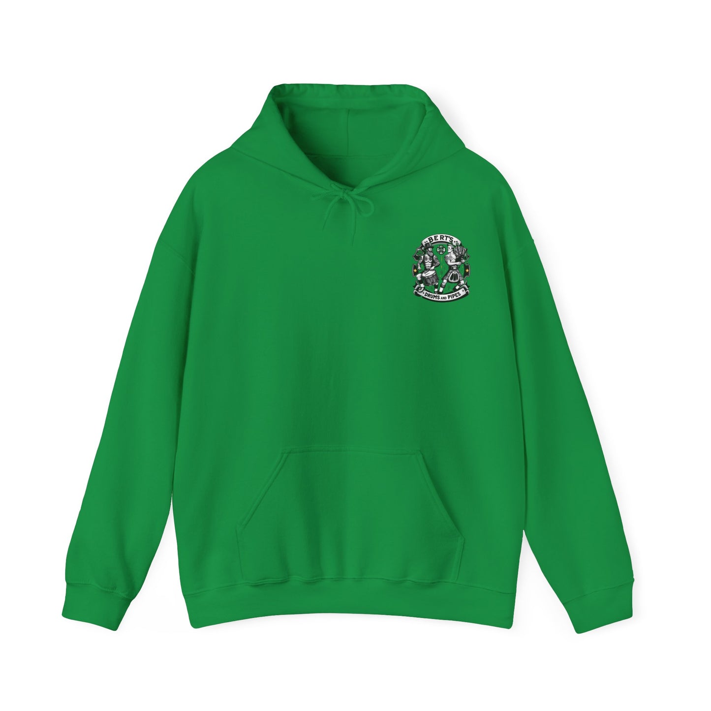 Bert's Drums and Pipes 2024 St. Patrick's Day Support Hoodie: Rally for Boston