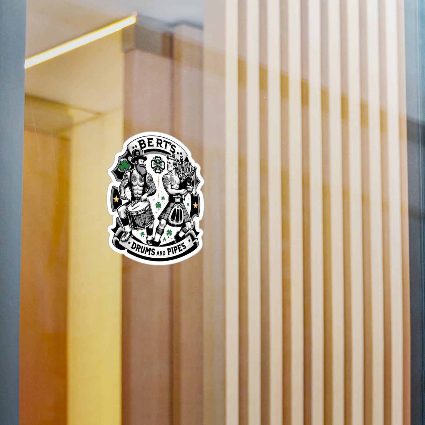 Bert's Drums and Pipes 2024 St. Patrick's Day Support Sticker