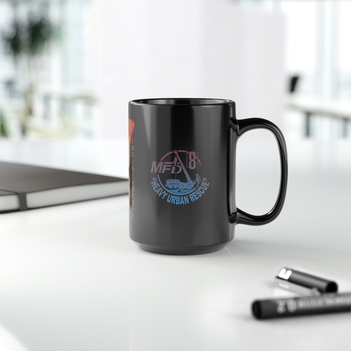 St 8 - Black Mug, 15oz