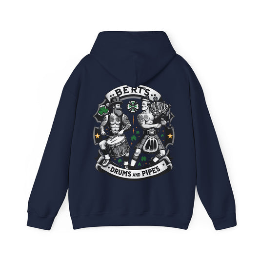 Bert's Drums and Pipes 2024 St. Patrick's Day Support Hoodie: Rally for Boston