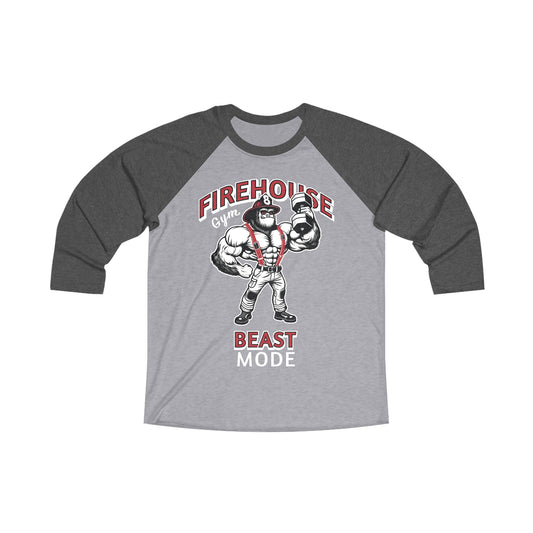 Firehouse 8 Gym: Unisex Tri-Blend 3\4 Raglan Tee